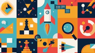 Marketing Clipart mit Rakete