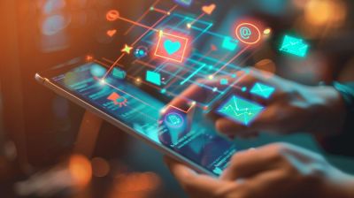 Tablet mit digitalen Elementen